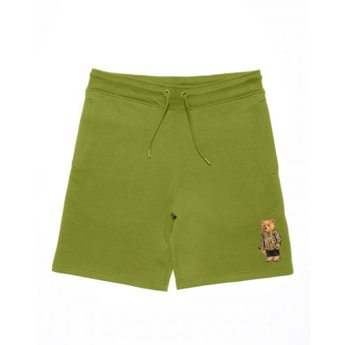 SS24 Organic Shorts with Print, Filou LXXXI. - Olive Swirl