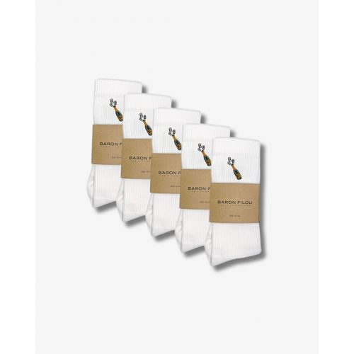 FW24 5-Pack Sport Socks, Champagne -  White