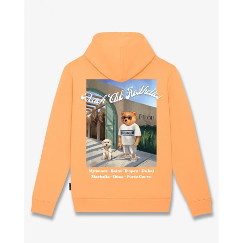 SS25 Oversized Backprint Hoodie, Filou CXXIV. - Sunrise Orange