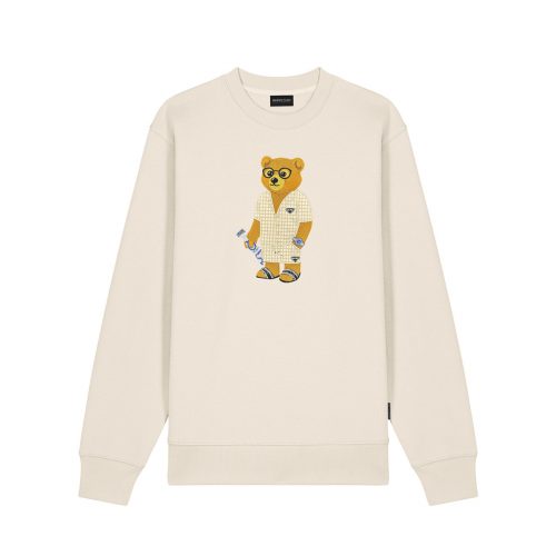 SS25 Embroidered Pullover Filou CXIII. - Pearl White