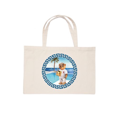 SS25 Beach Bag, Mykonos Crew - Pearl White