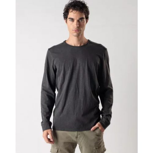 DEVERGO Men's Long-Sleeve T-Shirt - Black