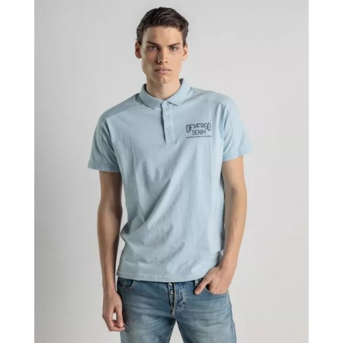 DEVERGO T-Shirt with collar - Light Blue