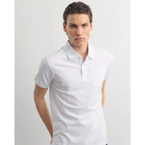 DEVERGO T-Shirt with collar - White