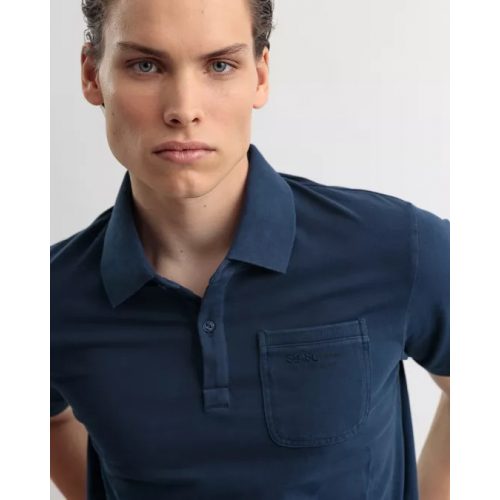 DEVERGO T-Shirt with collar - Navy