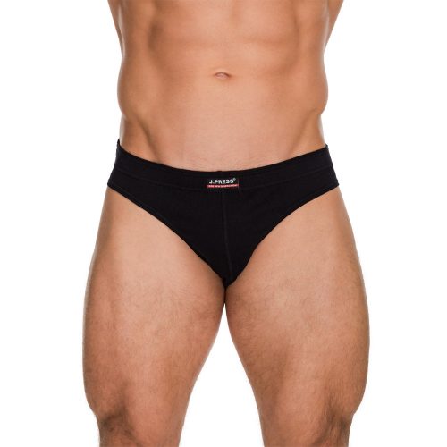 J.Press 100% Cotton Seamless Briefs - Black