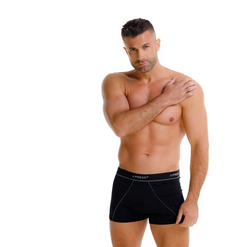 J.Press Boxer Briefs with Condom Pocket - Black