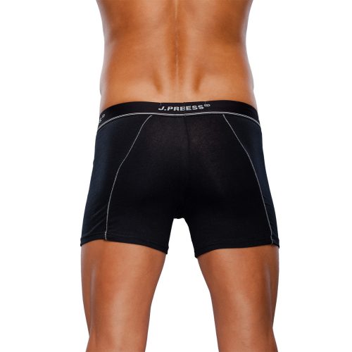 J.Press Boxer Briefs with Condom Pocket - Black/Blue