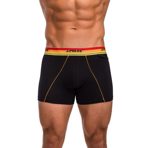 J.Press Boxer Briefs with Condom Pocket - Black/Orange