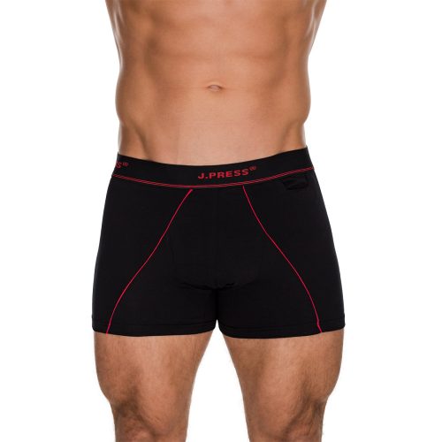 J.Press Boxer Briefs with Condom Pocket - Black/Red