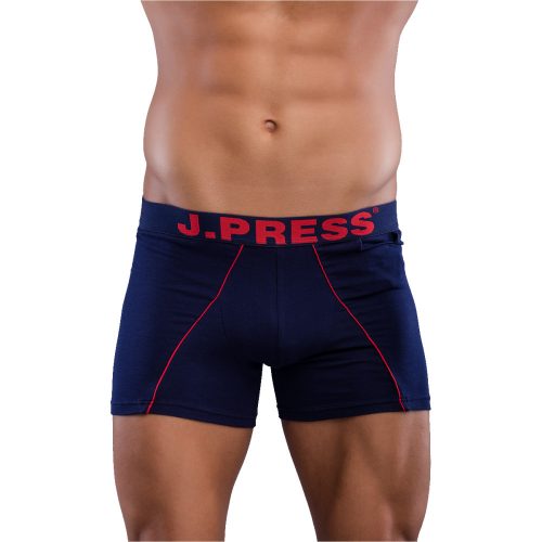 J.Press Boxer Briefs with Condom Pocket and Bold Logo - Blue/Berry