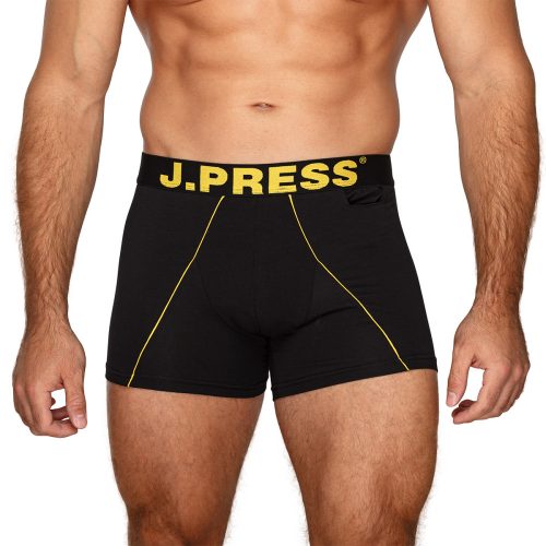 J.Press Large Logo Briefs - Black/Yellow