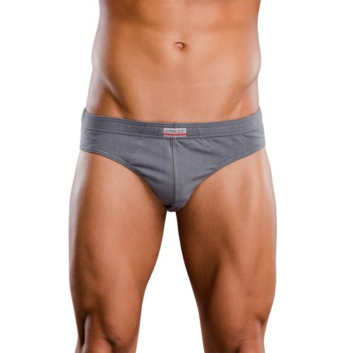 J.Press Men's Briefs 100% Cotton - Grey