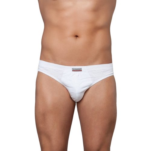 J.Press Men's Briefs 100% Cotton - White