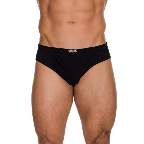 J.Press Men's Briefs 100% Cotton - Black