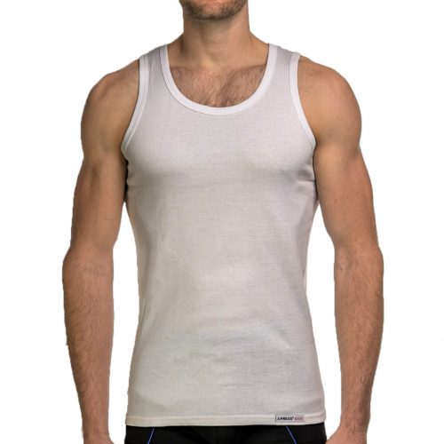 J.Press BASIC - 100% Cotton Men's Tank Top - White