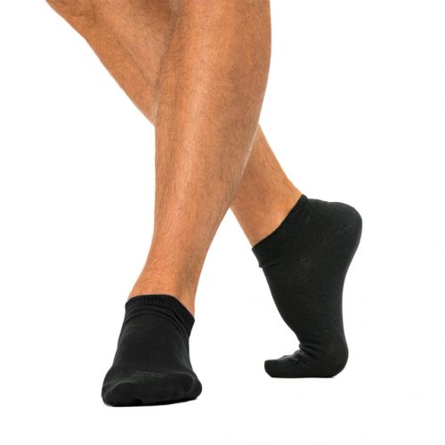 J.PRESS BASIC - Men's Cotton Classic No-Show Socks - Black