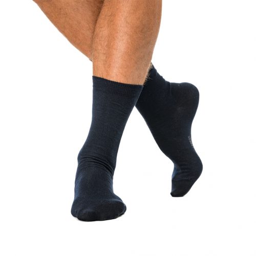 J.Press Basic Men's Cotton Long Dress Socks - Navy