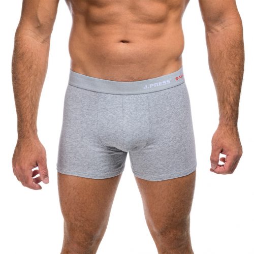 J.Press BASIC - Sewn Elastic Cotton Boxer - Grey