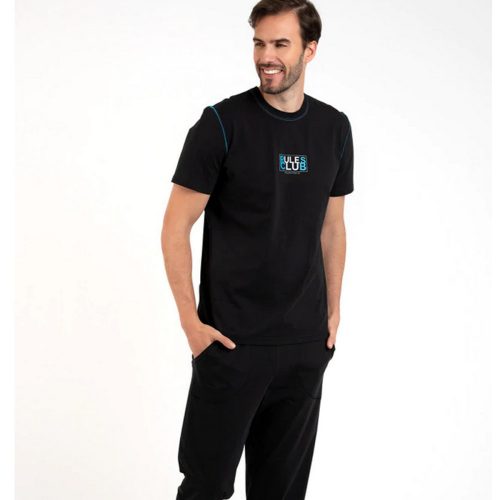 J.Press Long-Fit Cotton Pajama Set - Black