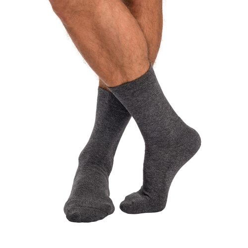 J.Press Men's Thermo Socks with Plush Sole - Grey