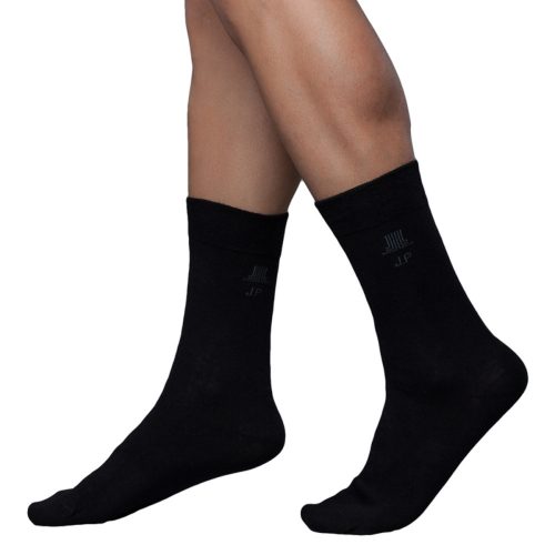 J.Press Men's 100% Cotton Relaxed Fit Special Socks - Black