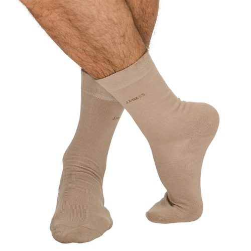 J.Press Men's Classic Dress Socks for Everyday Wear - Beige