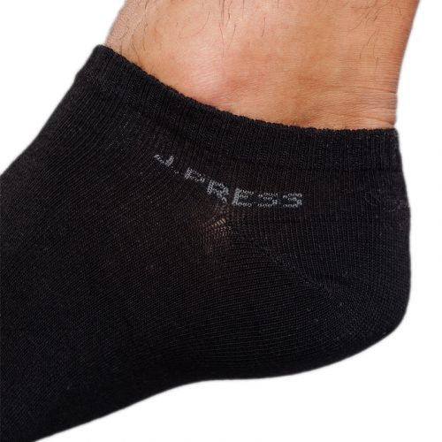 J.Press Men's Bamboo Sneaker Socks - Black