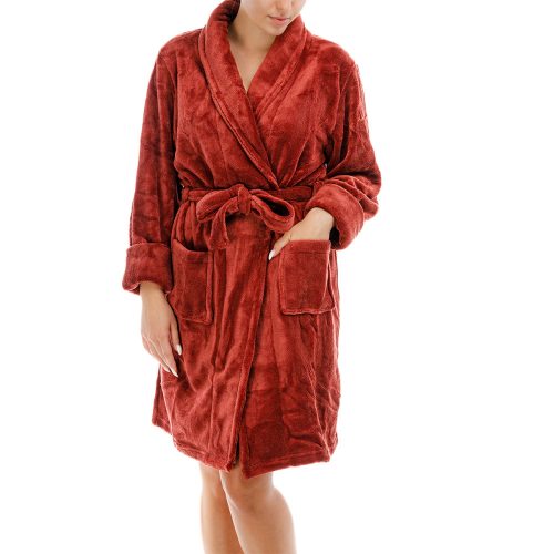 J.Press Women's Wellsoft Bathrobe - Berry