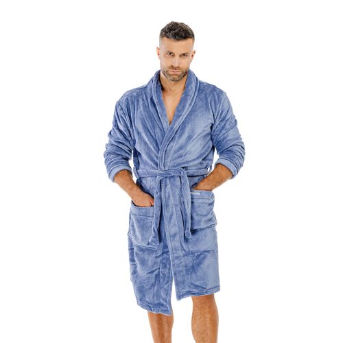 J.Press Men's Wellsoft Robe - Blue