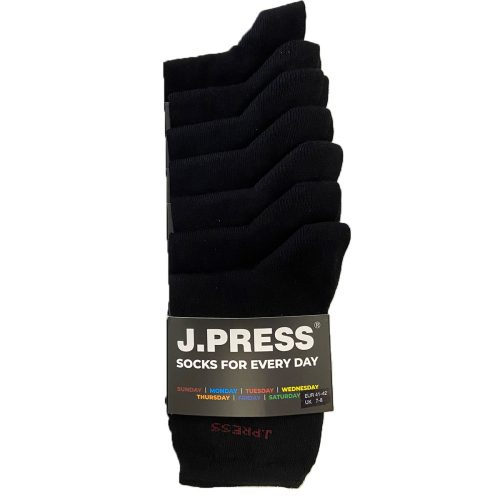 J.Press 7-Pair Monday-to-Sunday Socks Pack - Black