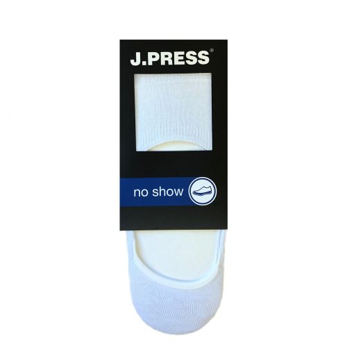 J.Press Men’s No-Show Socks - White