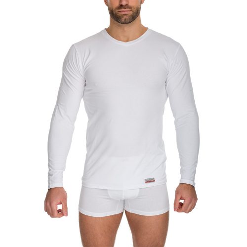 J.Press Men's Long Sleeve Under-Shirt - White