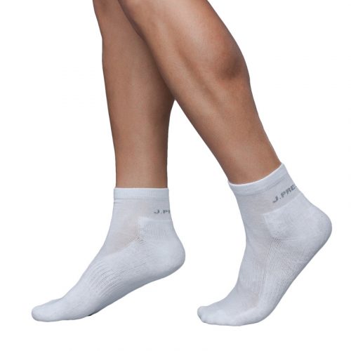 J.Press Men’s Ankle Sport Socks - White