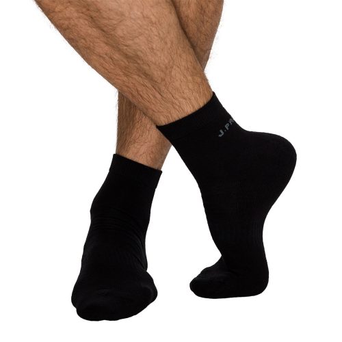 J.Press Men’s Ankle Sport Socks - Black