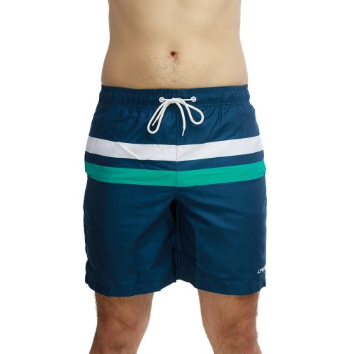 J.Press Men's Striped Swim Shorts Without Inner Mesh - Blue