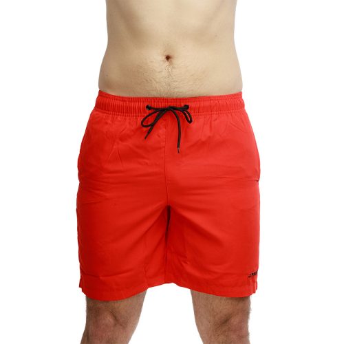 J.Press Men's Solid Color Swim Shorts Without Inner Mesh - Red