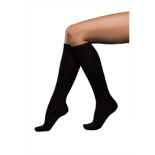 J.Press Women's Knee-High Socks Made from Bamboo - Black